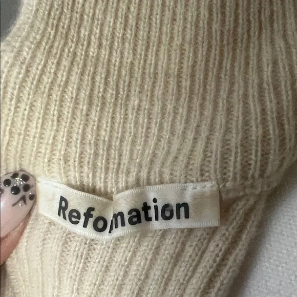 Reformation Osteria Tie Back Cashmere Sweater - Picture 4 of 7